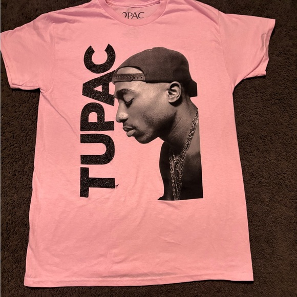 2pac Pink Short Sleeve Graphic Tee - Picture 1 of 3